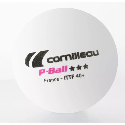 Cornilleau P-BALL ITTF stalo teniso kamuoliukai balti 3 vnt.