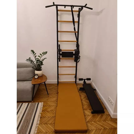 Sulankstomas gimnastikos čiužinys, rudas, 180 cm, BENCHK