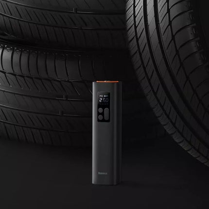 Baseus CRCQ000001 Mini padangų kompresorius automobiliniam cigarečių žiebtuvėliui - juodas