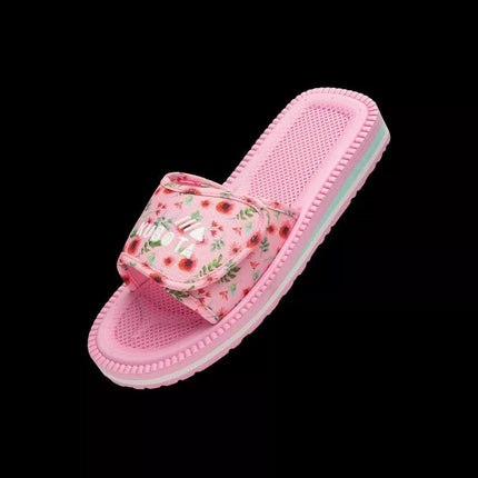 Kubota Velcro Flip Flops Multicolor Floral Pink K25SS-100-001-28-1