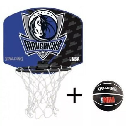 SPALDING Dallas Mavericks Mini krepšinio lenta su kamuoliu