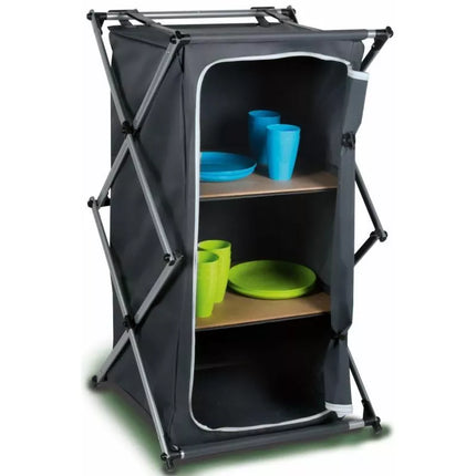 SULANKSTOMA KELIONINĖ SPINTELE SU 3 LENTYNAIS 49x53x95CM CAMP ACTIVE
