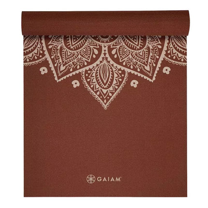 Gaiam Intense Rust Saulės laikrodžio gėlės jogos kilimėlis, 5 mm, 65733