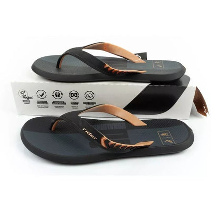 Rider shoes men's sports flip-flops R1 Prime comfortable slippers black