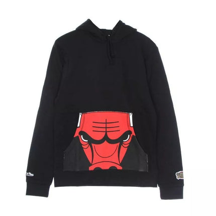 Mitchell & Ness NBA Čikagos Bulls Džemperis su trumpintu logotipu, Juodas