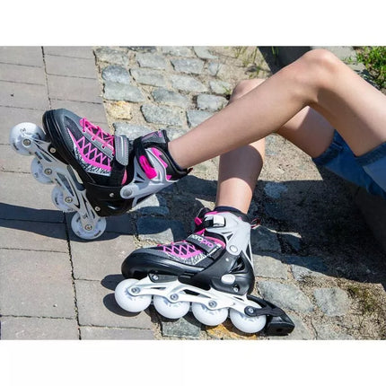 ROLLER SKATES-ROLLER SKATES-ICE SKATING 4IN1 ENERO PRO LED 34-37 PINK-GRAY
