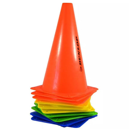Treniruočių kūgių rinkinys, 23 cm aukštis, 10 vnt. DUNLOP