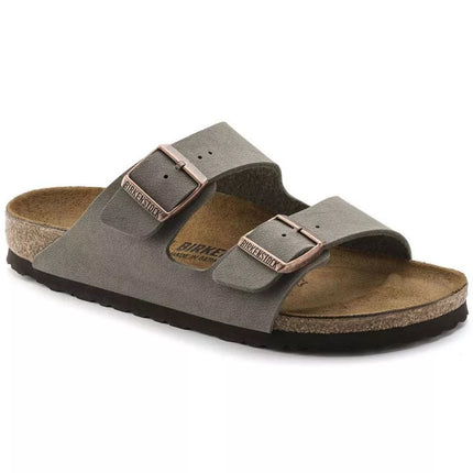 „Birkenstock Arizona Birko-Flor Nubuck Stone“ pilki moteriški/vyriški įspiriami sandalai (0151211)
