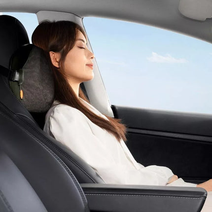 Baseus ComfortRide serijos automobilinė pagalvėlė ant galvos atramos su 2 medžiagomis - tamsiai žalia
