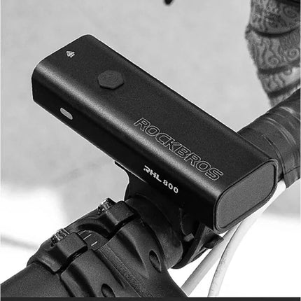 Rockbros 24710012001 front bicycle light 800 lm + USB-C - USB-A cable - black