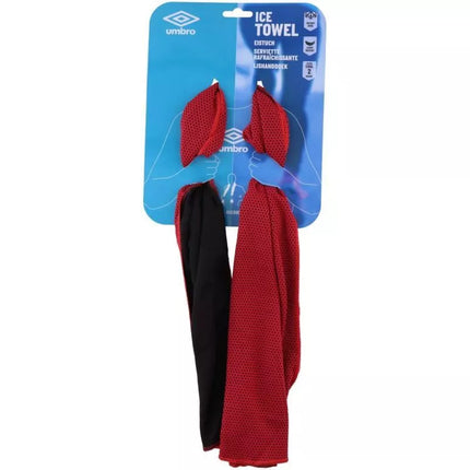 Vėsinamasis sportinis rankšluostis 90x30cm Umbro Raudonas