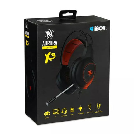 I-BOX X3 ŽAIDIMŲ AUSINĖS SU MIKROFONU, LED