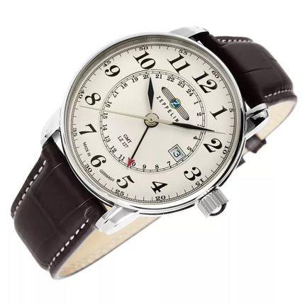 Men's Watch ZEPPELIN LZ127 Graf Zeppelin GMT 7642-5 + BOX