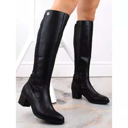 Rieker izoliuoti batai su gumine juosta, oda W Y2050-00 RKR638