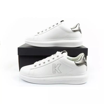 Karl Lagerfeld men's shoes sneakers Kapri natural leather white