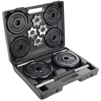 CAST IRON DUMBBELL 19 KG (2x9.5 KG) ENERO FIT CASE
