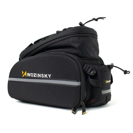 Wozinsky large bike rack bag 35l + rain cover black (WBB19BK)