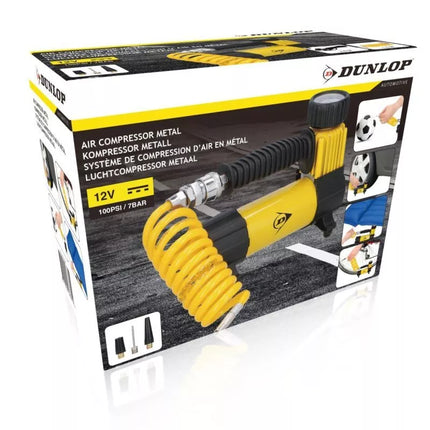 DUNLOP KELIONINIS KOMPRESORIAUS SIURBLYS 12V DC 100psi