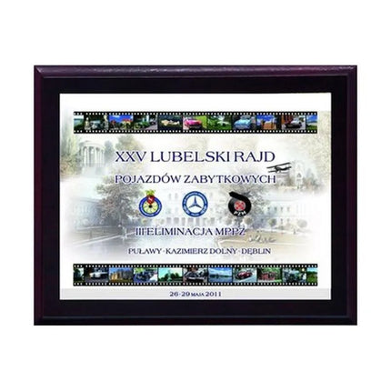 Plastic diploma with color touch laminate