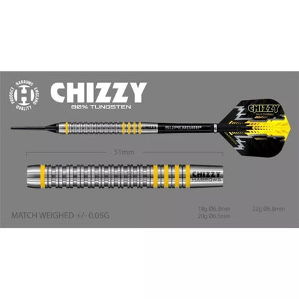 Harrows Chizzy Brass Softip strėlės HS-TNK-000013872