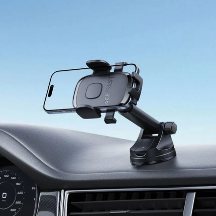 Automobilinis laikiklis Acefast D57 su siurbtuku prietaisų skydeliui / priekiniam stiklui – juodas