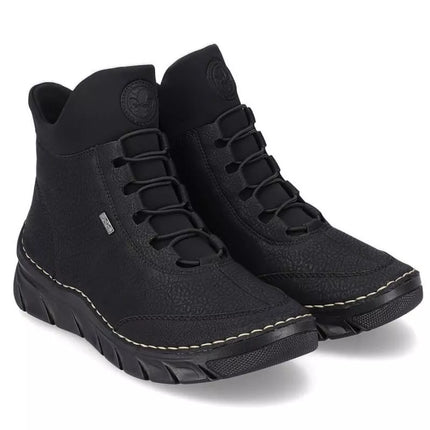 Women's insulated black ankle boots Rieker 55069-00