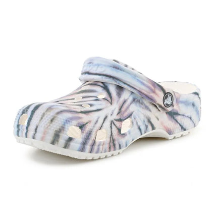 CROCS CLASSIC TIE DYE CLOG CHALK/MULTI 211937-0PZ