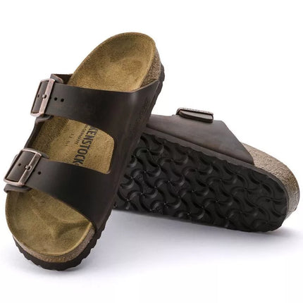 Birkenstock Arizona Nubuk Habana Siauri Rudi Moteriški/Vyriški Šlepetės (52533)