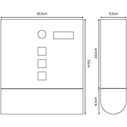 LETTERBOX 30.5X9.5X33CM 1067520 SASKA GARDEN