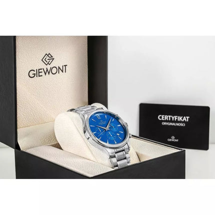Vyriškas laikrodis Giewont Chronograph Safyras Sidabrinis Mėlynas GW6310-B3