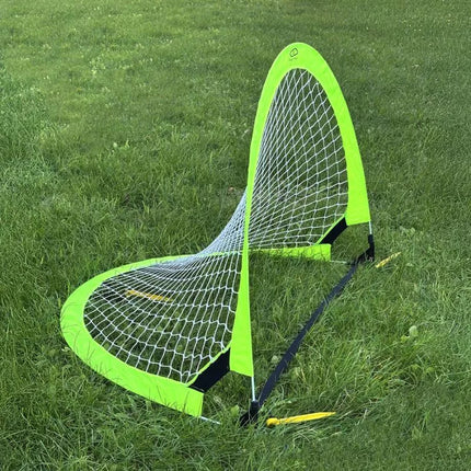 Pop-up soccer training goal - neon green (M) 120x80x80 cm