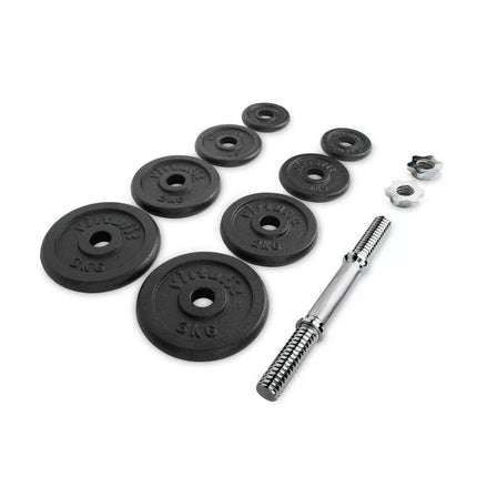 VIRTUFIT REGULIUOJAMŲ PRO HANTELIŲ RINKINYS - ŠTANGOS RINKINYS - KETAUS - 1 X 15 KG