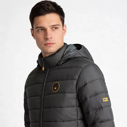 Geographical Norway men's jacket AMIGOMAP LONG HOOD DB DGREY MEN 233 DARK GRAY (WZ5086H/GN-GRIS FONCÉ)