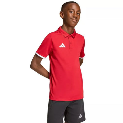 adidas Entrada 26 vaikiški raudoni Polo marškinėliai JZ6626