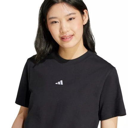 adidas Essentials marškinėliai su mažu logotipu iš medvilnės, moteriški, JC5943