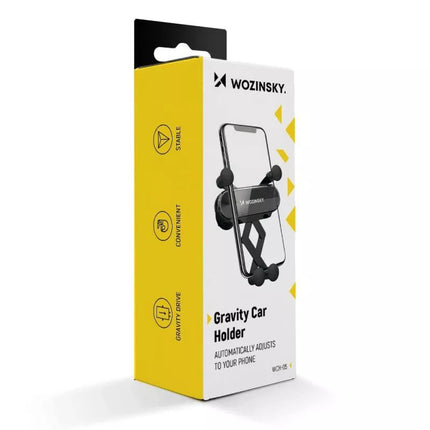 Wozinsky gravity car phone holder for air vent black (WCH-05)