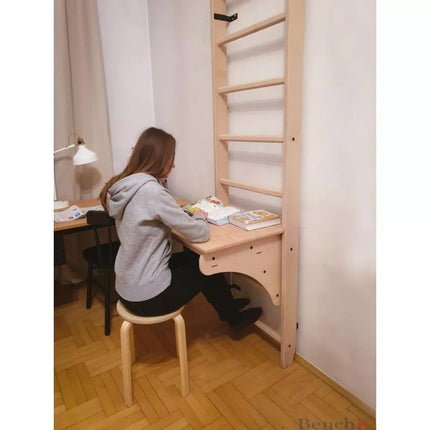 WOODEN PULL-UP LADDER WITH DESK BENCHK 112
