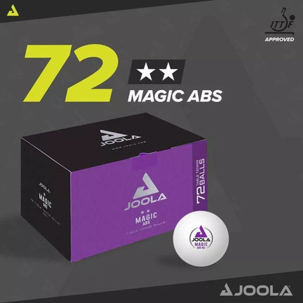 JOOLA MAGIC ABS stalo teniso kamuoliukai, 72 vnt., balti