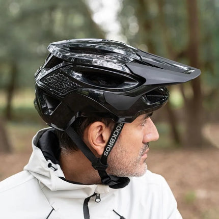 Rockbros LK-99 Mountain Bike Helmet with Adjustable Visor and Magnetic Closure 58-62 cm - Black