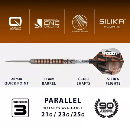 Harrows LUKE WOODHOUSE SERIES 3 90% steeltip darts