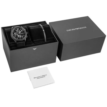 Men's Watch + Bracelet EMPORIO ARMANI Paolo AR80070SET + BOX