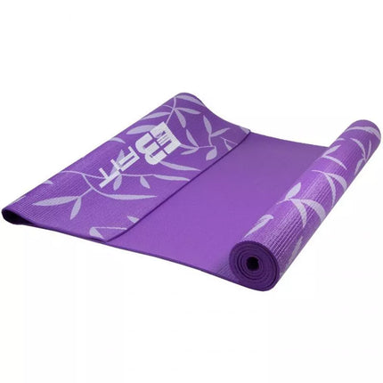 Neslystantis jogos kilimėlis 173x61x5mm su gėlėmis ir violetiniu krepšiu EB FIT 1029405