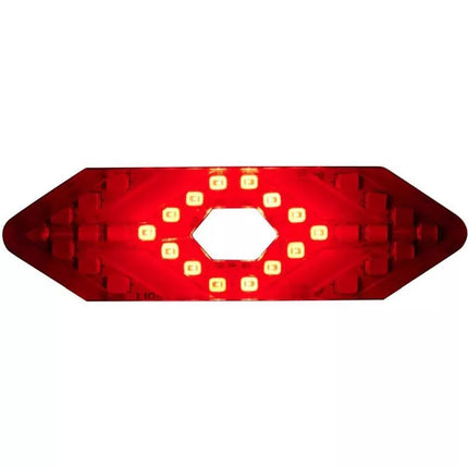 DUNLOP Galinė dviračio lemputė su LED indikatoriumi ir USB įkrovimu