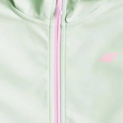 Mergaitiška softshell striukė 4F F478 mėtų spalvos 4FJWSS26TSOFF478 47S