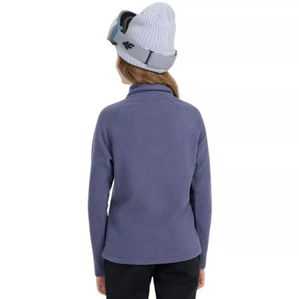 Fleece sweatshirt for girls 4F F060 navy blue 4FJWAW25UFLEF060 31S