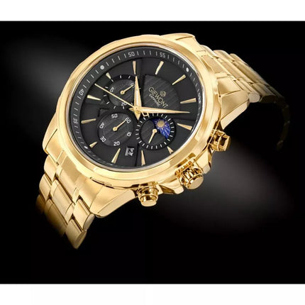 Men's Watch Giewont Chronograph Sapphire Gold Black GW9460-B4