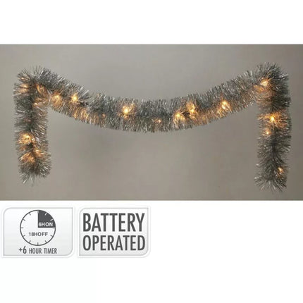 Dekoratyvinė girlianda 270 cm 26 LED sidabrinė