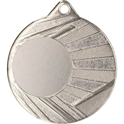 SILVER MEDAL WITH SPACE FOR A STICKER, DIAMETER 50mm