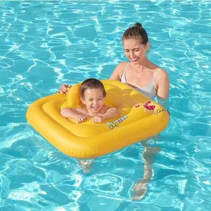 Bestway 32050 Swim Safe Wondersplash Square 3-Ring Baby Boat 92800497000