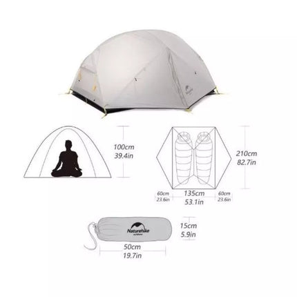 Naturehike Palapinė Mongar 2 210T NH17T007-M-Miško žalia